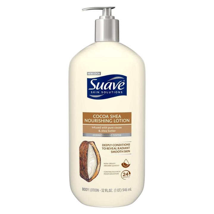 Suave Smoothing With Cocoa Butter And Shea Body Lotion