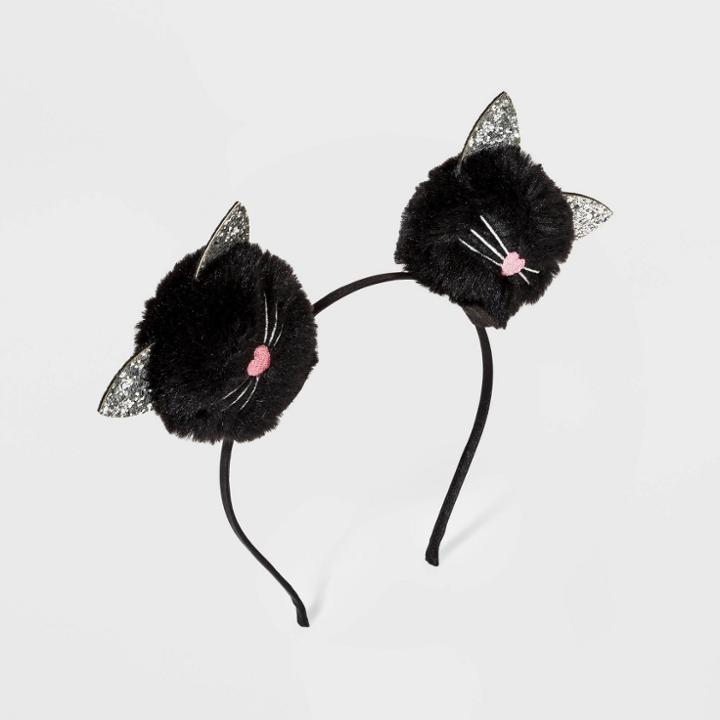 Girls' Cat Face Pom Headband - Cat & Jack Pink