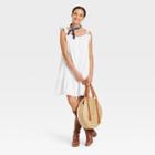 Women's Flutter Sleeveless Short Dress - Universal Thread White