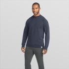 Hanes 1901 Men's V-notch Raglan Pullover Sweatshirt - Navy L, Size: