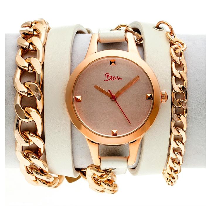Boum Emballage Ladies Multi-wrap Bracelet Watch - White