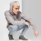 Men's Loose Fit French Terry Hooded Sweatshirt - Original Use Charcoal