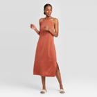 Women's Sleeveless Apron Slip Dress - Prologue Brown