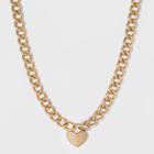 Sugarfix By Baublebar Linked Statement Necklace With Heart - Gold, Girl's
