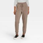 Women's High-rise Ankle Jogger Pants - A New Day Brown