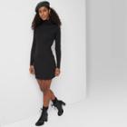 Women's Long Sleeve Bodycon Dress - Wild Fable Black