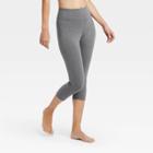 Women's Simplicity Mid-rise Capri Leggings 20 - All In Motion Charcoal Gray Xs, Women's, Grey Gray