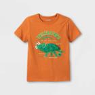 Boys' Triceratops Interactive Short Sleeve Graphic T-shirt - Cat & Jack Heather Orange