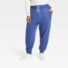 Women's Plus Size High-rise Fleece Jogger Pants - Universal Thread Blue