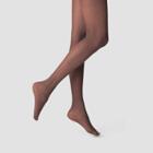 Women's Plus 20d Sheer Tights - A New Day Coffee Bean