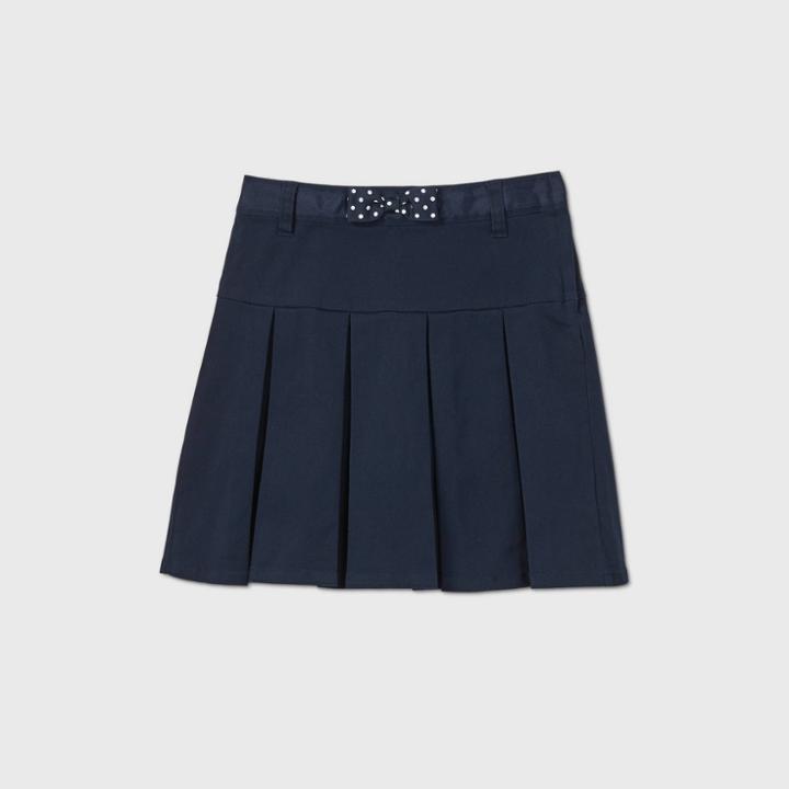 Girls' Stretch Uniform Twill Skorts - Cat & Jack Navy