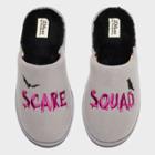Adult's Dluxe By Dearfoams Halloween Scare Squad Bat Slippers - Gray