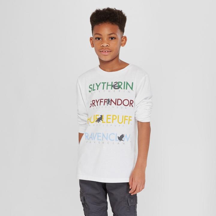 Boys' Harry Potter Houses Short Sleeve Graphic T-shirt - White