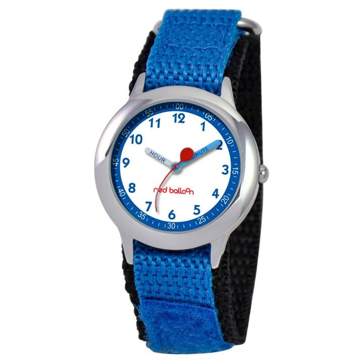 Disney Boys' Red Balloon Stainless Steel Time Teacher Watch - Blue, Boy's, Blue/red/silver