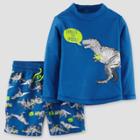 Toddler Boys' Dinosaur Rash Guard Set - Just One You Made By Carter's Blue