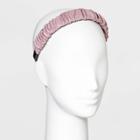 Faux Leather Ruched Headband - A New Day Heathered Purple