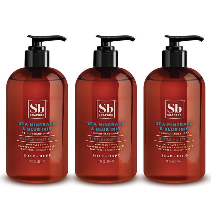Soapbox Sea Minerals & Blue Iris Gentle Moisture Liquid Hand Soap