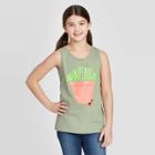 Girls' 'sunny Days Ahead' Graphic Tank Top - Cat & Jack Army Green