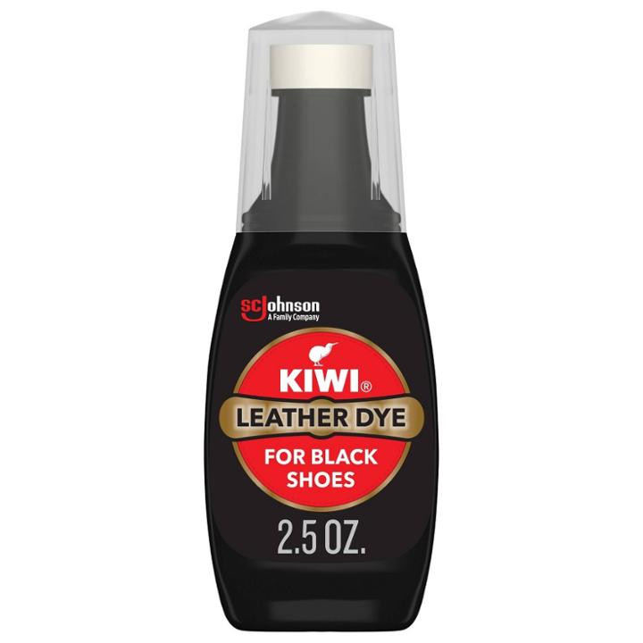 Kiwi Leather Dye Black Bottle With Sponge Applicator