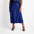 Women's Plus Size Sweater Midi Skirt - Future Collective With Kahlana Barfield Brown Black/blue Geometric