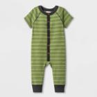 Petitebaby Boys' 2pk Elevated Short Sleeve Romper - Cat & Jack Green Newborn, Boy's