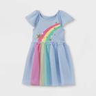 Toddler Girls' Sparkle Rainbow Short Sleeve Tutu Dress - Cat & Jack