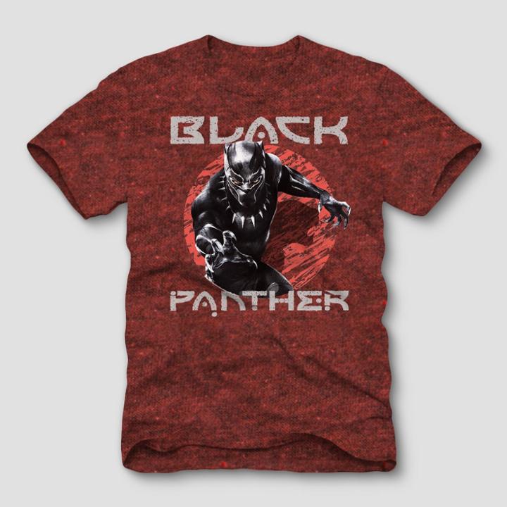 Men's Marvel Black Panther Short Sleeve Comic Graphic T-shirt - Cardinal
