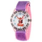Girls' Disney Moana Clear Plastic Time Teacher Watch - Purple