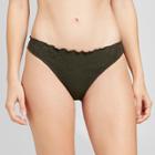Mossimo Women's Crochet Cheeky Bikini Bottom - Olive (green) -
