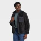 Men's Sherpa Faux Fur Jacket - Goodfellow & Co Black