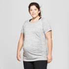 Maternity Plus Size Active Short Sleeve T-shirt - Isabel Maternity By Ingrid & Isabel Gray Spacedye 4x, Infant Girl's