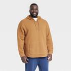 Men's Big Quilted Fleece Sweatshirt - All In Motion Butterscotch