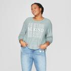 Modern Lux Women's Plus Size Be Kind Sweatshirt - (juniors') Modern