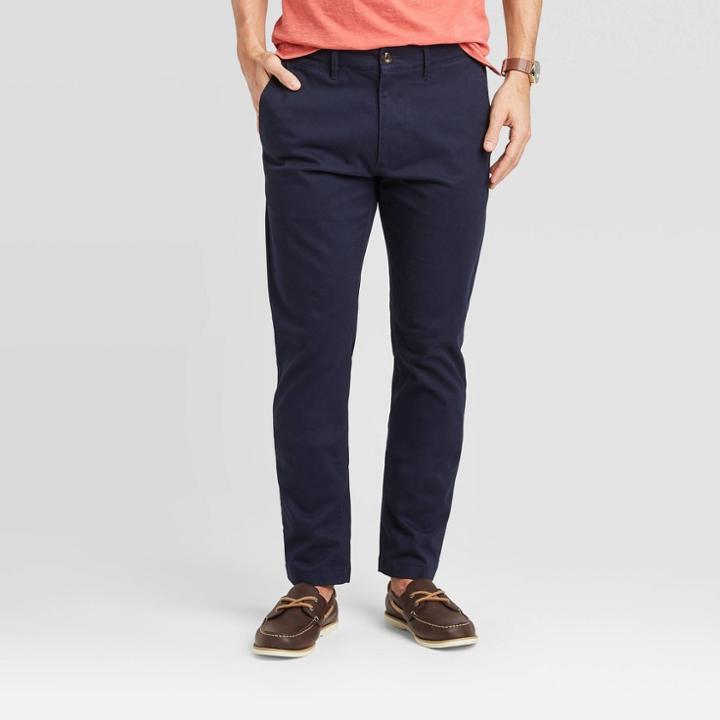Men's Slim Fit Chino Hennepin Pants - Goodfellow & Co Blue