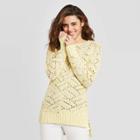 Women's Open Stitch Tunic Sweater - Universal Thread Yellow