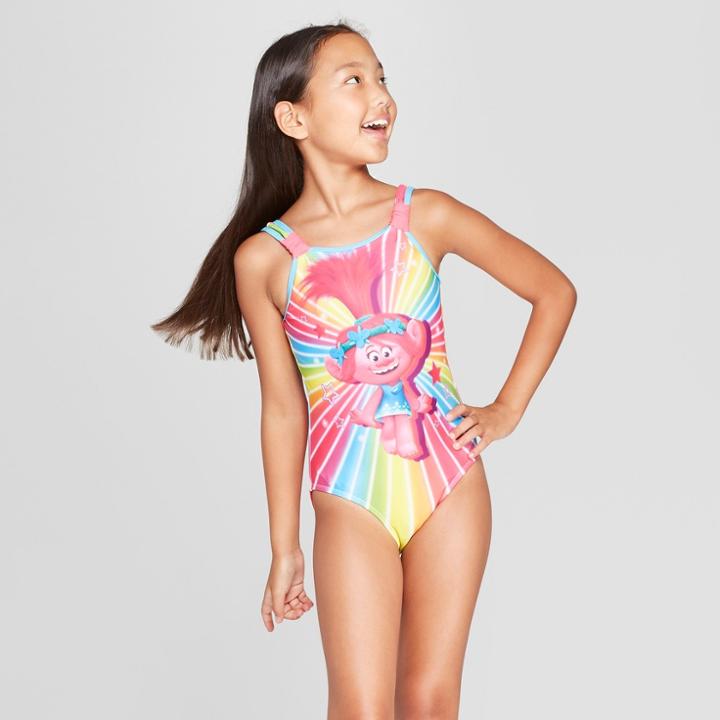 Trolls Girls' Poppy One Piece Swimsuit -