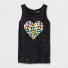 Girls' Heart Graphic Tank Top - Cat & Jack Black