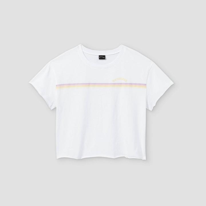 Girls' Graphic Boxy Short Sleeve T-shirt - Art Class White