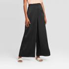 Women's Mid-rise Silky Wide Leg Pants - Prologue Black