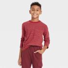 Boys' Long Sleeve Striped T-shirt - Cat & Jack Red