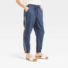 Women's Joggers - Knox Rose Navy Blue Side