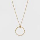 Sugarfix By Baublebar Crystal Circular Pendant Necklace - Gold, Girl's