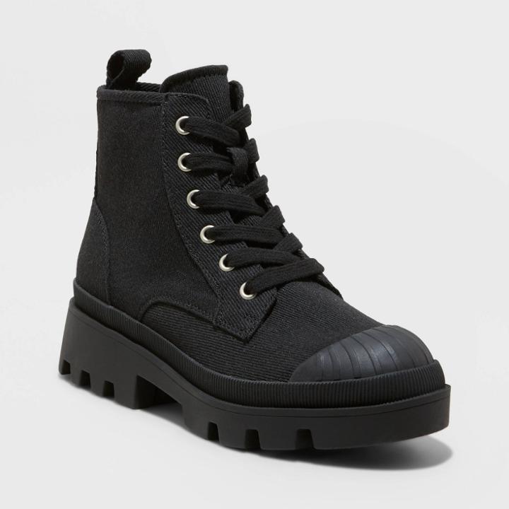 Women's Teagan Lace-up Sneaker Boots - Universal Thread Black