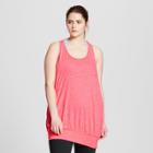 Women's Plus-size Banded Bottom Tank Top - C9 Champion Razzle Pink Heather