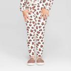 Toddler Girls' Leopard Spot Jogger Pants - Cat & Jack Cream 3t, Girl's, White