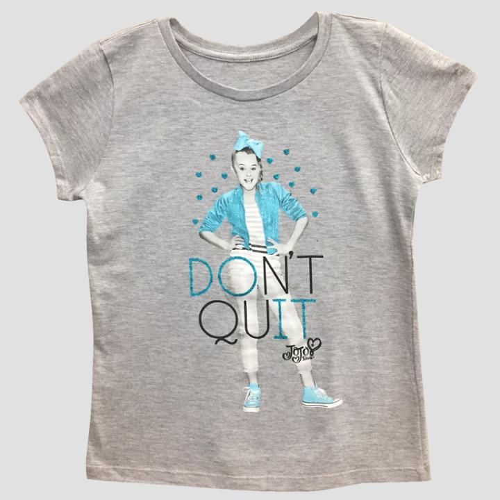Girls' Nickelodeon Jojo Siwa Short Sleeve T-shirt - Heather Gray