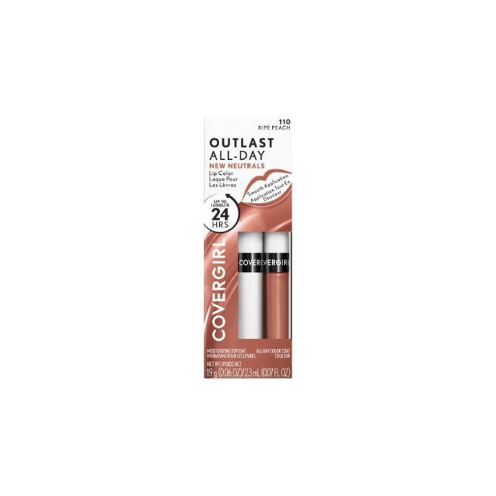 Covergirl Outlast All Day Lip Color With Top Coat Lipgloss - Ripe Peach