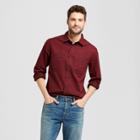 Men's Standard Fit Military Long Sleeve Shirt - Goodfellow & Co Burgundy