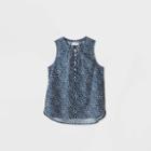 Women's Floral Print Henley Tank Top - Universal Thread Xs, Women's,