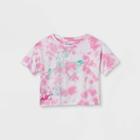 Girls' Disney Raya Cropped Short Sleeve Graphic T-shirt - Pink